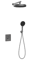 Душевой набор Vincea Inspire VSFW-3I21MT2GM термостат, вороненая сталь