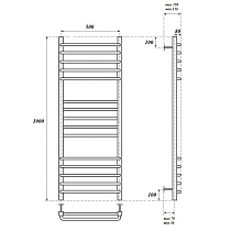 Полотенцесушитель водяной Point PN90150S П15 50x100, хром