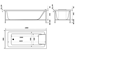 Фронтальная панель для ванны Jacob Delafon Sofa 180x80