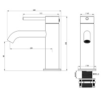 Смеситель для раковины Oliveeka Y-Line OL-88139017-BG золото матовое