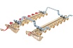 Комплект коллекторов Danfoss FHF-8 set с кронштейнами и воздухоотводчиками 8 контуров 088U0708
