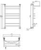 Полотенцесушитель водяной Aquanet Romeo(г2) 40x80 см, с верхней полкой