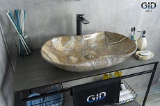 Раковина Gid Stone Edition Mnc503 66.5 см серый/коричневый