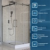 Душевой уголок BelBagno MARINO-2-AH-2-120/90-C-GM 120x90 прозрачный, оружейная сталь