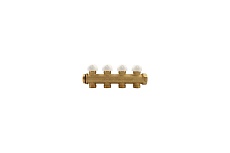Коллектор Tiemme 4 отвода, термостатический 1&quot;х3/4(18) (латунь) 3040010 / 3046G060504