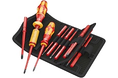 Набор диэлектрических бит с динамометрической рукояткой-держателем WERA 1,2-3 Нм, 16 предметов, WE-135906