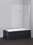 Шторка для ванны BelBagno Sela 120x140, прозрачная, круглые петли