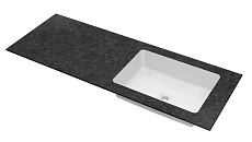 Раковина со столешницей Vincea 140 см правая, черный Versace VWTB-4LX140VB-R