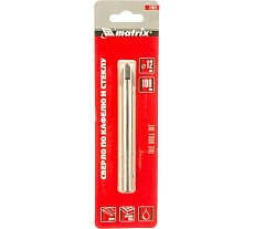 Сверло по керамической плитке (12 мм; цилиндрический хвостовик) Matrix 72822