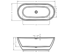 Акриловая ванна Riho Inspire FS 160x75 белый