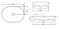 Раковина Gural Vit Nova NO19MUL00 60 см белый