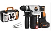 Аккумуляторный бесщеточный перфоратор Worx 20В, 4Ач x2, ЗУ 2А, кейс WX380