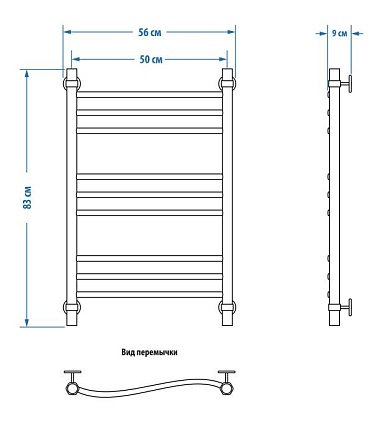 Полотенцесушитель водяной Energy Breeze Prestige 80x50