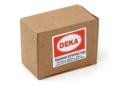 Наконечники контактные (100 шт; М6х28 мм; 0.8 мм; медь) Deka СТ000001803