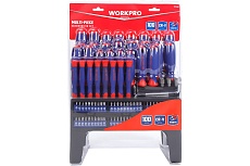 Набор отверток и бит WORKPRO 100 шт. с подставкой PRO WP200507