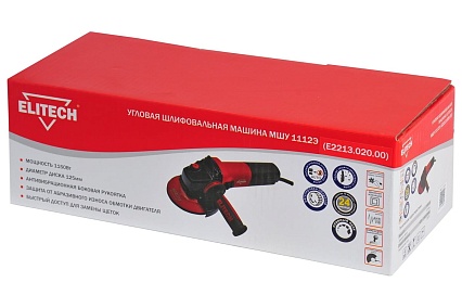 Угловая шлифмашина Elitech МШУ 1112Э E2213.020.00 200322
