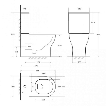 Чаша для унитаза BelBagno SFERA-TOR BB2141CP-TOR/SC безободковая с крышкой