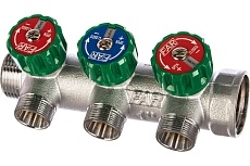 Регулируемый коллектор с 3 отводами FAR 1" М24х19 FK 3850 C1