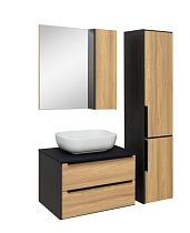 Мебель для ванной Руно Мальта 70 см, дуб/черный