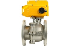 Шаровой кран DN.ru КШФП.316.200 Ду80 Ру16 с электроприводом 010 380В D160-02120