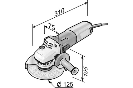 Угловая шлифовальная машина Flex LE 15-11 125 230/CEE 447722