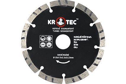 Диск алмазный турбо сегментный (125x22.2 мм) KROTEC 5606012