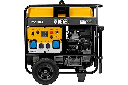 Бензиновый генератор Denzel PS-180EA 18 кВт, 230 В, 65 л, разъём ATS, электростартер 946974
