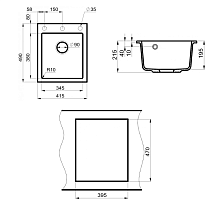 Кухонная мойка Point Динара PN3004GR 42 см графит