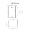 Душевой уголок Grossman Status ST-120RGQL 120x80 золото, левый