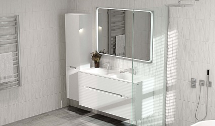 Тумба с раковиной Jorno Modul 120 см, белый