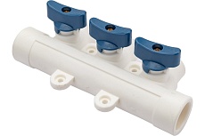 Коллектор с шаровым краном RTP универсальный PPR 25x20/3 28198