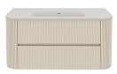 Тумба с раковиной Vincea Альто (Alto) 100 см светло-бежевый матовый
