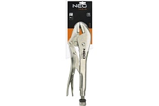 Зажимные клещи Neo Tools 250 мм прямые губки 01-217