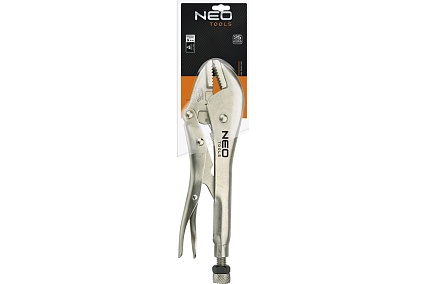 Зажимные клещи Neo Tools 250 мм прямые губки 01-217