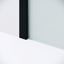 Душевая перегородка Niagara Nova NG-582-10BLACK 100x200 белый градиент, профиль черный матовый