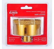 Коронка алмазная (80 мм; М14) Elitech 1820.123200
