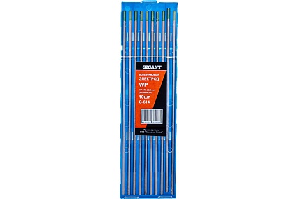 Электроды вольфрамовые WP 175 (10 шт; 3.2 мм; зеленый; AC) Gigant G-614