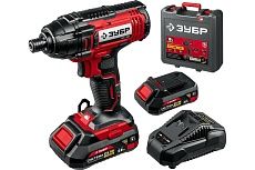 Ударный винтоверт Зубр 18В, 2 АКБ (2Ач), в кейсе ГВЛ-255-22