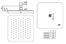 Верхний душ Ideal Standard IdealRain Luxe B0388MY