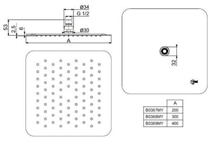 Верхний душ Ideal Standard IdealRain Luxe B0388MY