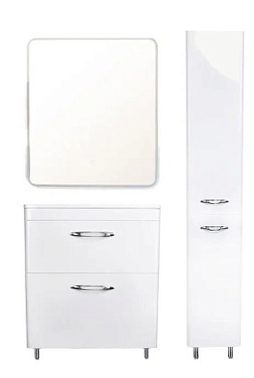 Тумба с раковиной Style Line Каре Люкс 70 см напольная, белый
