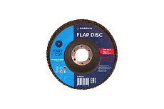 Круг шлифовальный лепестковый Тип 29 125x22 мм, P 80, Zr, 80 м/с, 12250 об/мин Rossvik 29_125х22_80