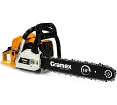Пила бензиновая цепная Gramex CS-1628 /2,0кВт/2,8л.с. шина 16&quot;, 40 см, 64 зв., легкий запуск (1/2) 01131
