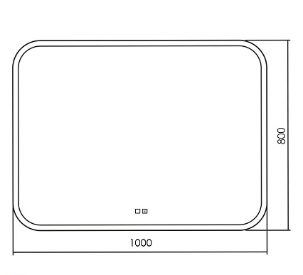 Зеркало Silver Mirrors Stiv neo LED-00002422 100x80 см с подсветкой, антипар