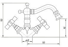 Смеситель для биде Migliore Princeton ML.PRN-844.DO золото