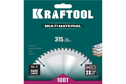 Диск пильный по алюминию Kraftool Multi material 315x30 мм, 36953-315-30