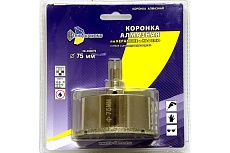 Коронка алмазная по керамике и кафелю с центрирующим сверлом (75 мм) TRIO-DIAMOND 400075