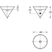 Раковина Kerama Marazzi Cono 44 см CO.wbi.44\BLK.M, встраиваемая сверху без бортика