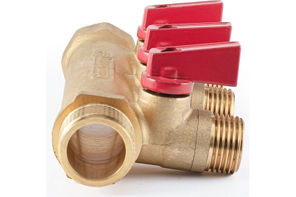 Коллектор с шаровыми кранами PROFACTOR в/н 3/4" х 3 вых 1/2"нар PF MV 264.3