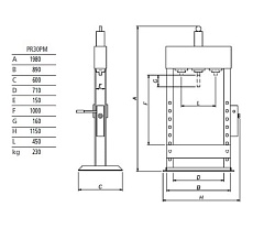 Гидравлический ручной пресс 30 т Werther PR30/PM